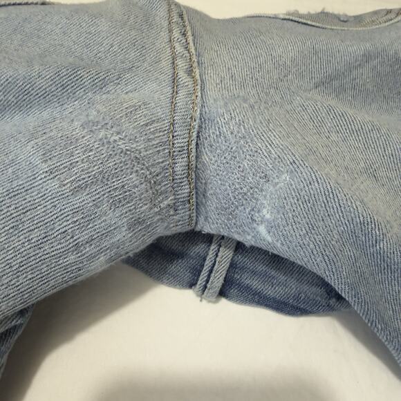 Mother Women’s High‑Waisted Looker Crop Jeans Size 26 Chatterbox Knee Rips - Picture 8 of 14